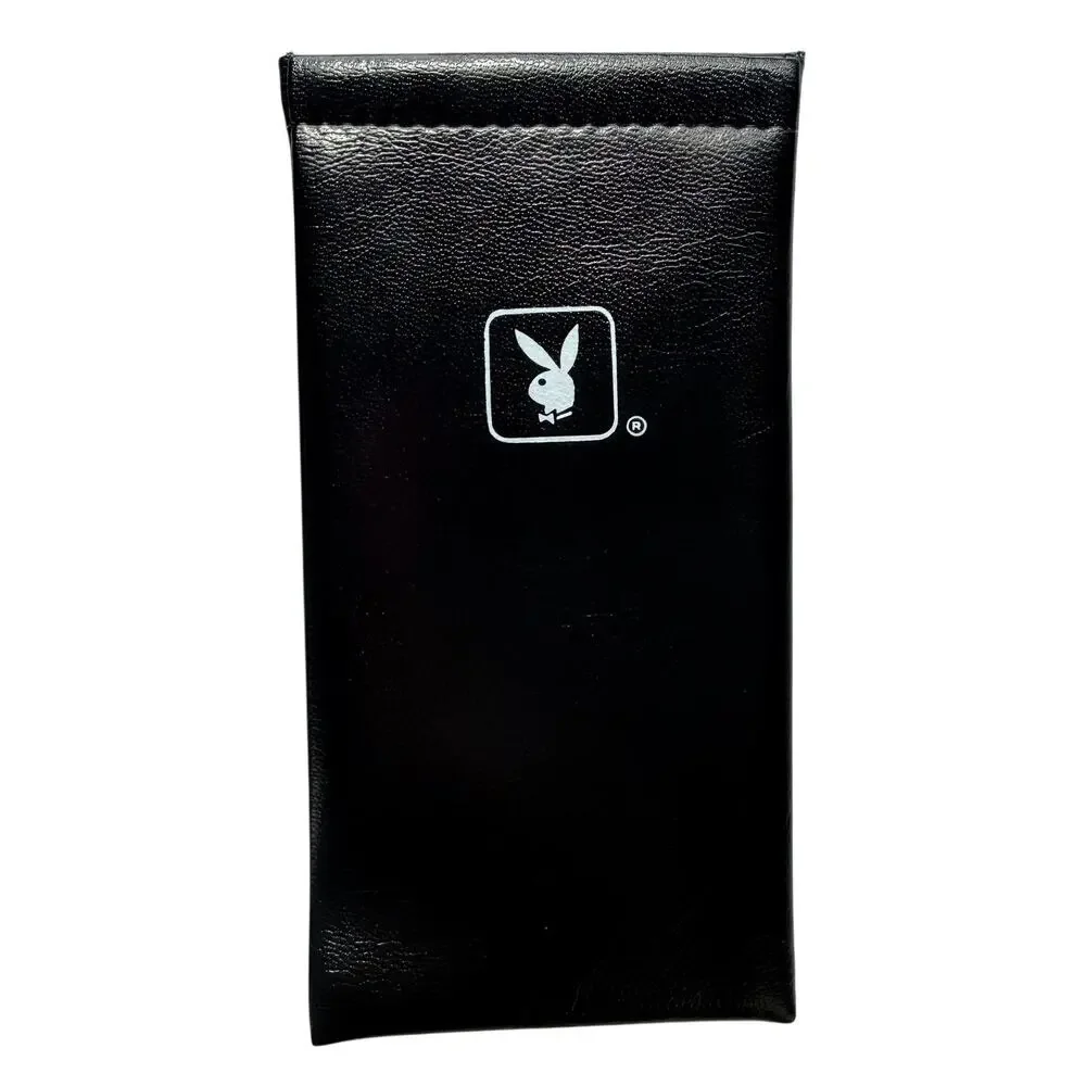 Vintage Playboy Bunny Optyl Soft Eyeglass Case Black Vinyl Sunglasses Sleeve
